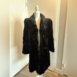 Elegant Black Fur Coat